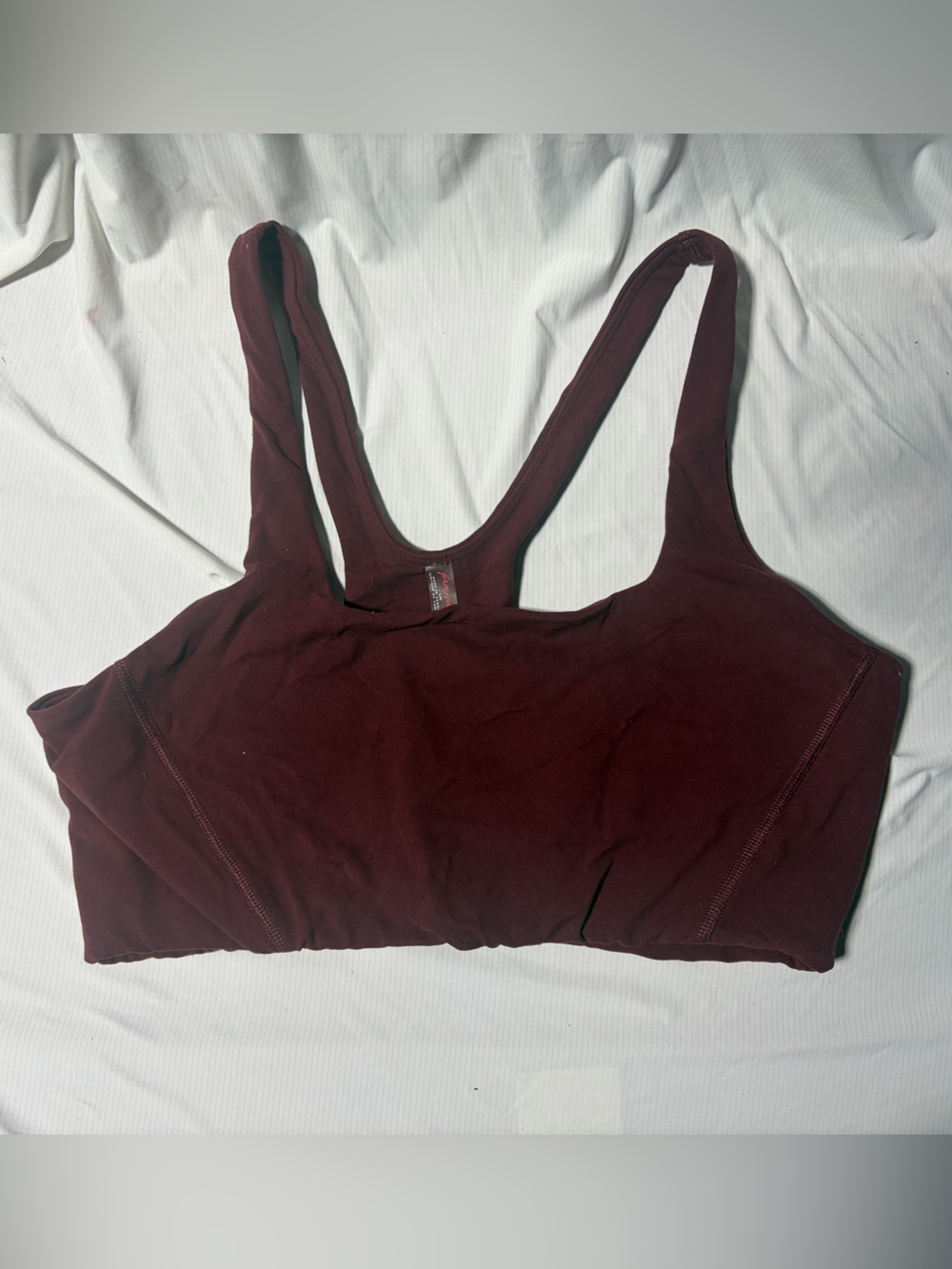 Free People Burgundy Scoop Neck Bralette
